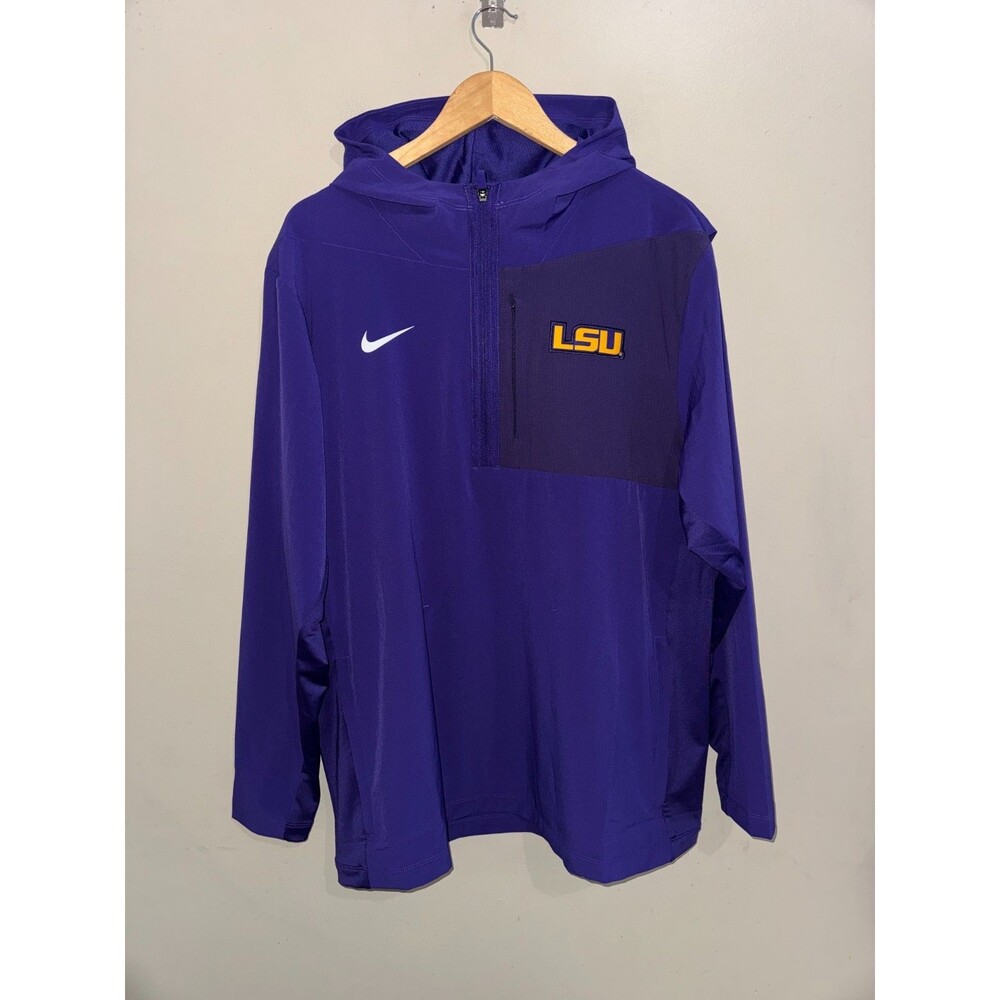 Mens XL Nike LSU Tigers Football Team Issued On-Field Windbreaker Pregame Jacket